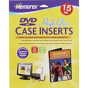 Amazon.com: Memorex 15PK GLOSS DVD CASE INSERTS ( 32020714 ...