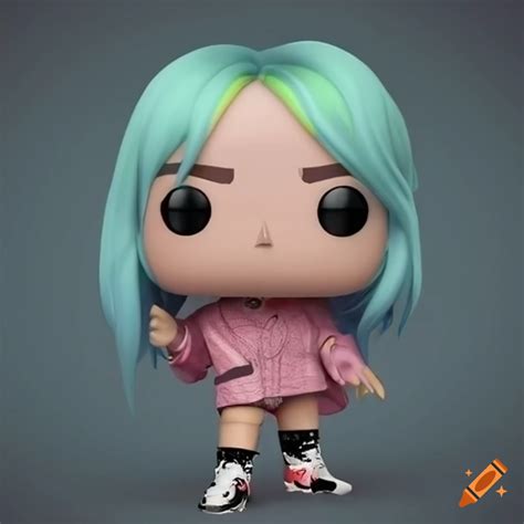 Render of billie eilish funko pop figure