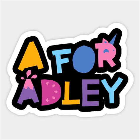 A For Adley by hacemycelium | Custom stickers, Funny stickers, Stickers