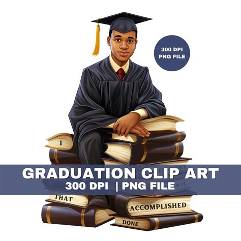 African American Male Graduation PNG Black Clipart Graduation Stack ...