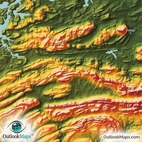 Oklahoma Physical Features Map | Colorful Topography & Terrain