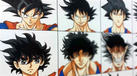 DRAWING Son Goku in Different Anime Styles || Dragon Ball Z - YouTube