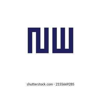 Nw Logo Design Vector Template Stock Vector (Royalty Free) 2155669285 ...