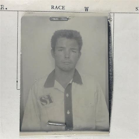 Vintage Mugshot Fingerprint Card. White Man, Arlie Duckett Age 26 | #2071982349
