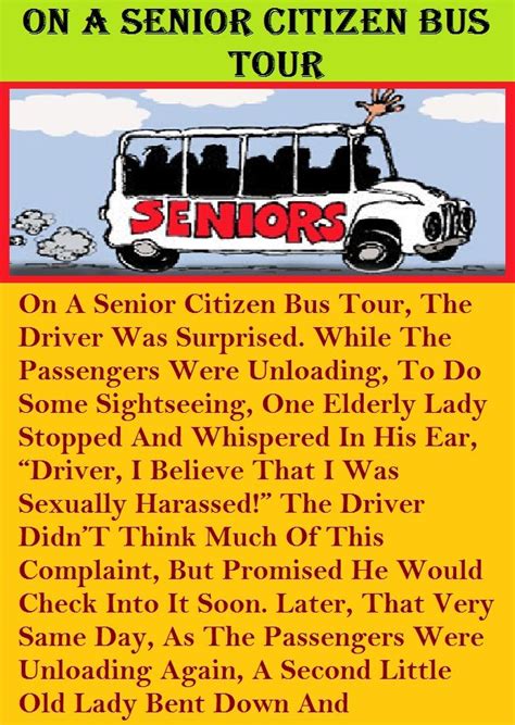 On A Senior Citizen Bus Tour, The Driver - Funny Stories & Trending Jokes ! Trendy Humor | Funny ...