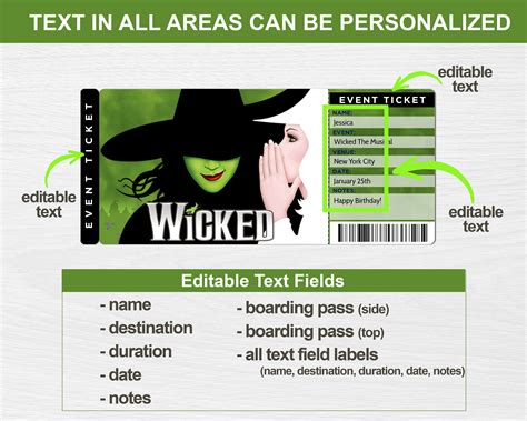 Wicked Ticket Printable