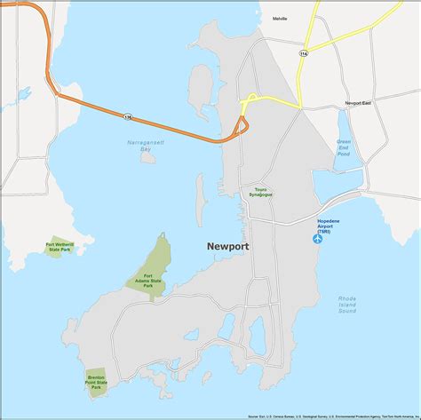 Newport Rhode Island Map - GIS Geography