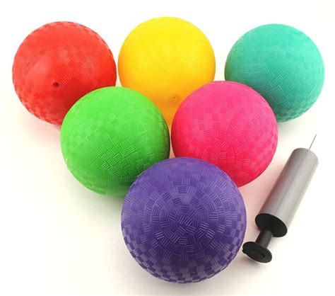 Dodge Balls Set of 6 Assorted Colors Dodgeball Soft Ball Sports Toys w ...