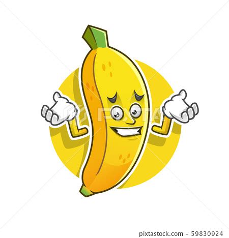 Feeling sorry banana mascot. Vector banana - Stock Illustration [59830924] - PIXTA