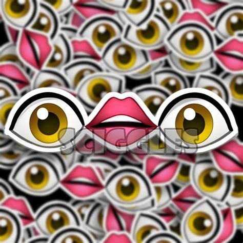 Eyes Mouth Eyes Sticker | Etsy