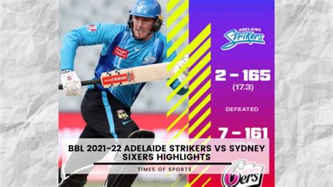 BBL 2021-22 Adelaide Strikers vs Sydney Sixers Highlights | Strikers ...