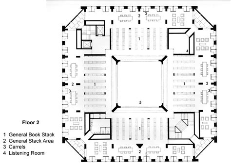 PLANS OF ARCHITECTURE (Louis Kahn, Exeter Library, 1965-1972, Exeter, USA)