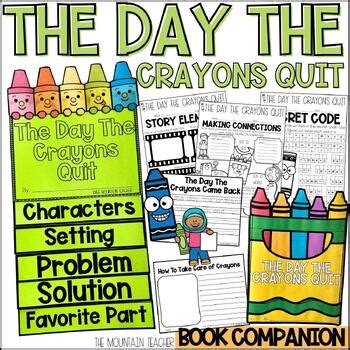 The Day the Crayons Quit Read Aloud Activities with Back to School Crayon Crafts - The Mountain ...