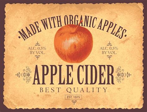 Premium Vector | Label for apple cider