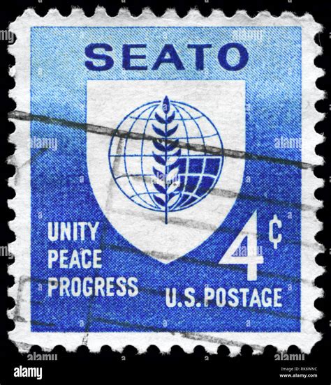 USA - CIRCA 1960: A Stamp printed in USA shows the SEATO Emblem, with ...