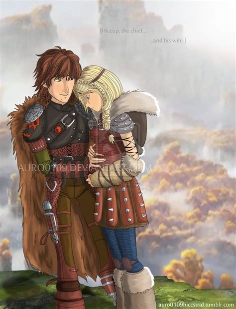 Hiccup the Chief and his Wife, Astrid who is pregnant. And no one knows my amount of feels right ...