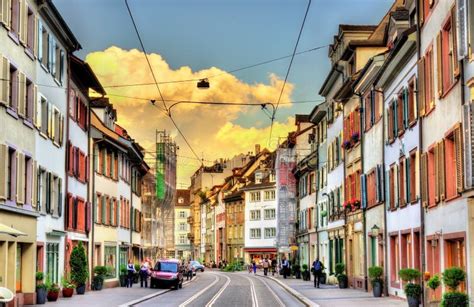 Buildings in the City Centre of Basel Stock Image - Image of design, brick: 74877793