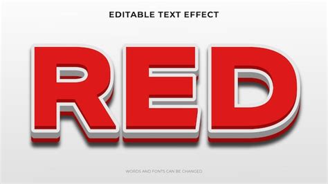 Free Vector | Red text effect, 3d style text effect