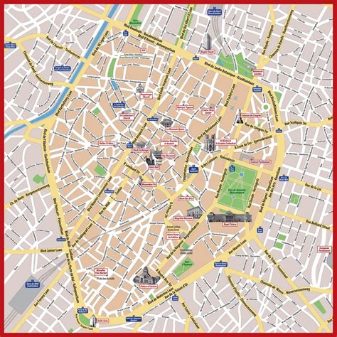 Brussels city centre map pdf - Touristische Karte von Brüssel city ...