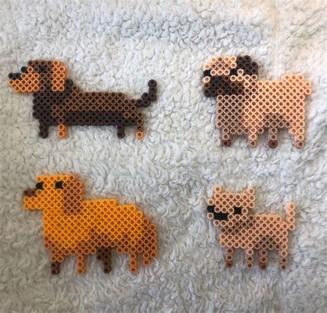 Cute Puppy Sprites Perler Bead Art Golden Retriever | Etsy in 2022 | Diy perler bead crafts ...