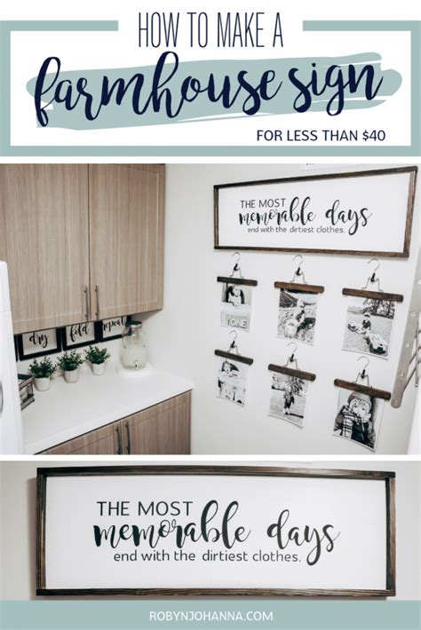 How To Make A DIY Farmhouse Sign For Under $40 - Robyn Johanna | Farmhouse signs diy, Farmhouse ...