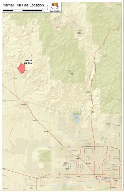 Yarnell Hill Fire Map