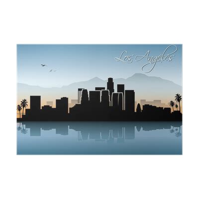 Poster Los Angeles skyline - PIXERS.NL