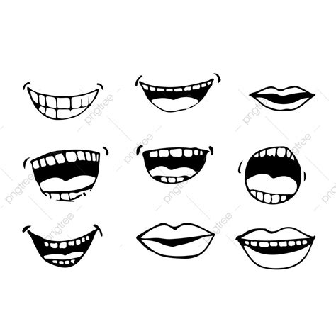 Download this Cartoon Mouth Icon, Cartoon, Set, Mouth transparent PNG or vector file for free ...