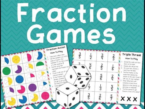 Fractions Games for 2 Players for KS2 | Fraction games, Math fraction ...