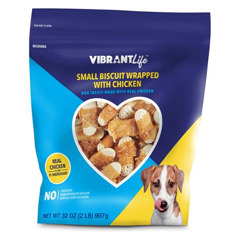 Vibrant Life Small Biscuit Wrapped with Chicken Dog Treats, 32 oz ...