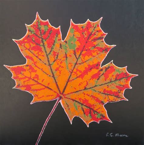 Maple Leaf Painting by Robert Moore | Saatchi Art