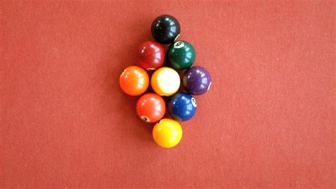 Pool Table 9-ball Billiards Break Stock Footage Video (100% Royalty ...