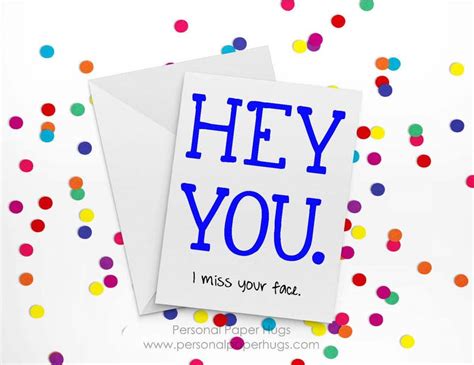 Funny I Miss You Card for Friend Funny Long Distance | Etsy