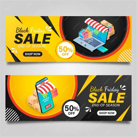 Premium Vector | Black Friday banner design template.