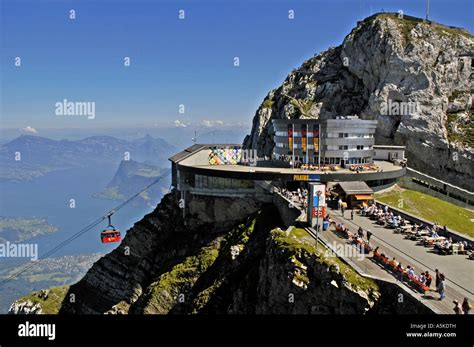 Lucerne Switzerland aerial gondola railway station on Mount Pilatus Stock Photo - Alamy