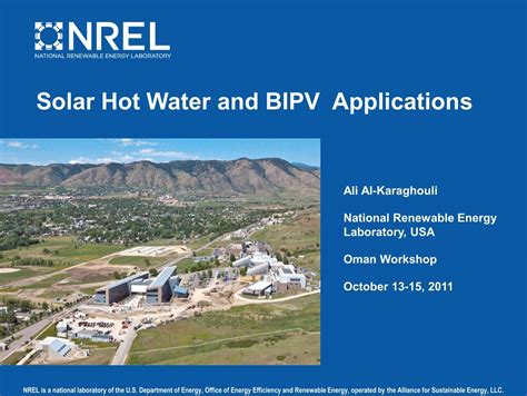 Solar hot water and BIPV applications