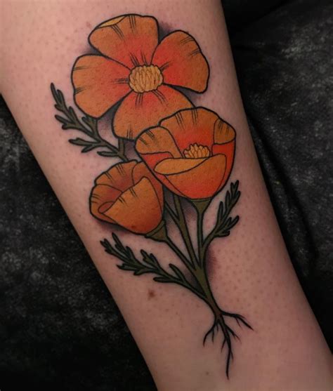 101 Amazing California Poppy Tattoo Ideas You Need To See! | Outsons | Men's Fashion Tips And ...