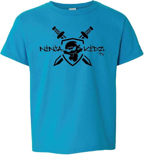 Ninja Kidz- TV Shield Tee: Ninja Kids T-Shirt Short Sleeve (Blue, Youth Large) : Amazon.ca ...