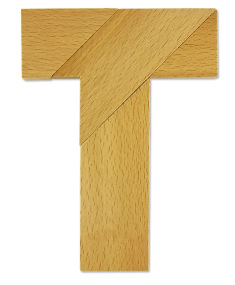 T Puzzle ---- wooden tangram T puzzle for kids play