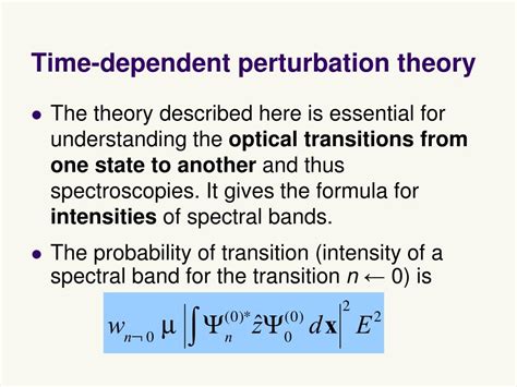 PPT - Lecture 15 Time-dependent perturbation theory PowerPoint ...