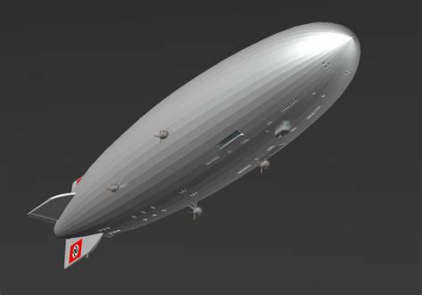 3d hindenburg airship solid