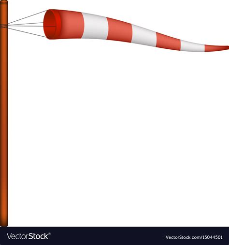 Windsock in red and white design Royalty Free Vector Image