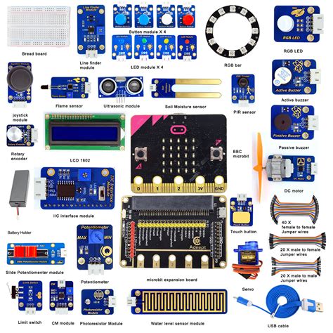 Adeept BBC Micro:bit Sensor Starter Kit | Microbit Programmable Starter Kit for Micro:bit with ...