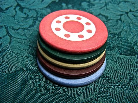 Clay Poker Chips Set of 5 Vintage Game Chips by FunkAndMoreVintage