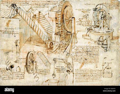 Leonardo da Vinci, Codex Atlanticus Foto stock - Alamy