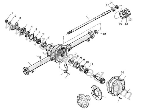 Small Parts for Dana 44 and Dana 53 Rear Axles with Tapered Shafts