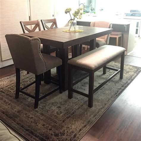 Moriville Counter Height Dining Room Extension Table, Grayish Brown ...