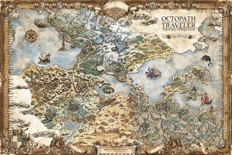 Octopath Traveler news - A look at the full world map, Japan facing ...