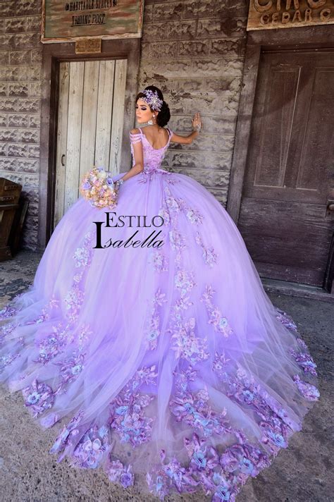 estilo isabella quinceanera dresses _ 3d flower dress hand made ball dress #quinceanera # ...