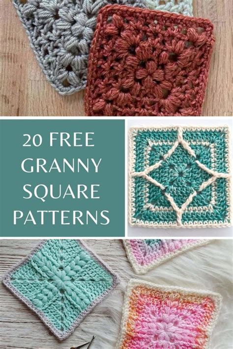 20 Free Crochet Granny Squares Patterns - Made by Gootie